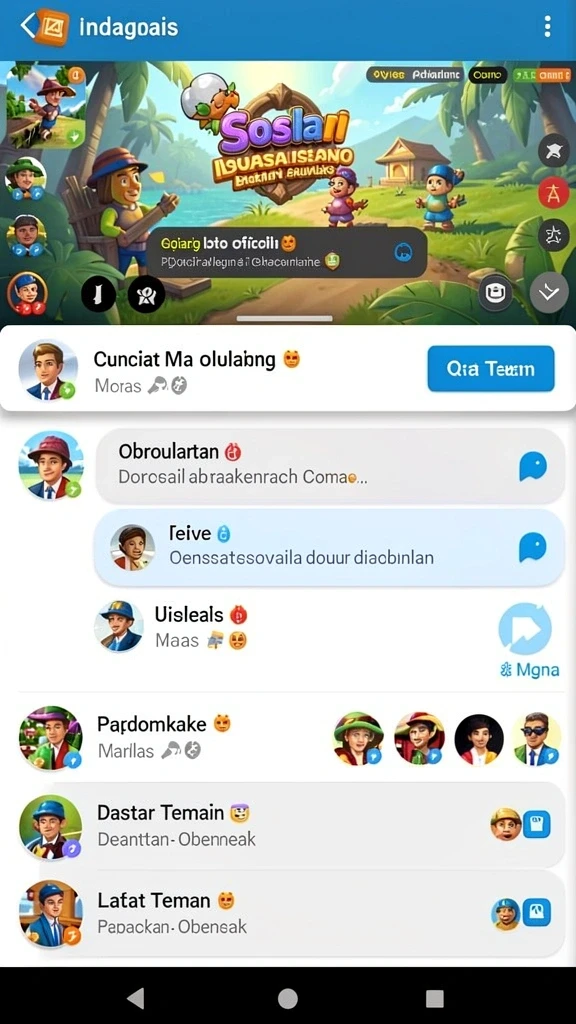 koitoto - Fitur sosial untuk berinteraksi dengan teman.