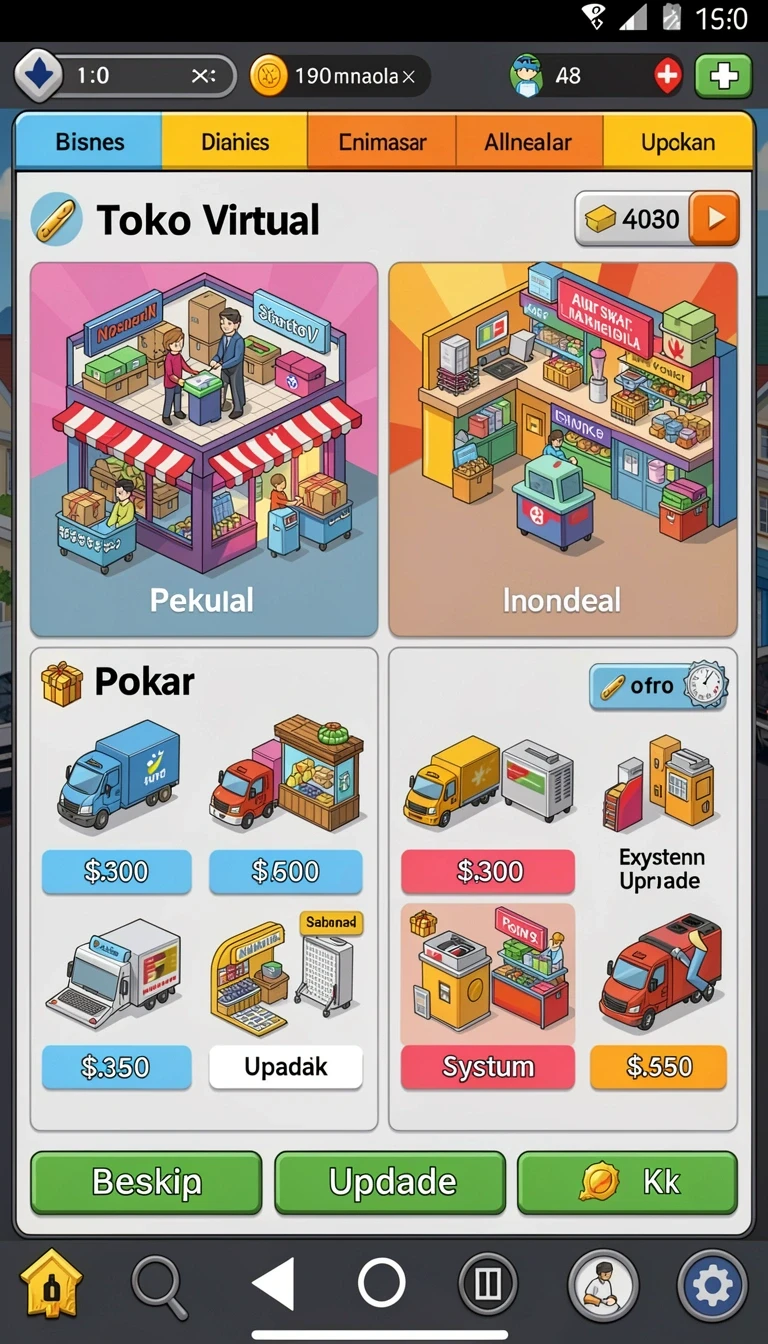 topanwin - Tampilan awal yang menarik dan ramah pengguna.