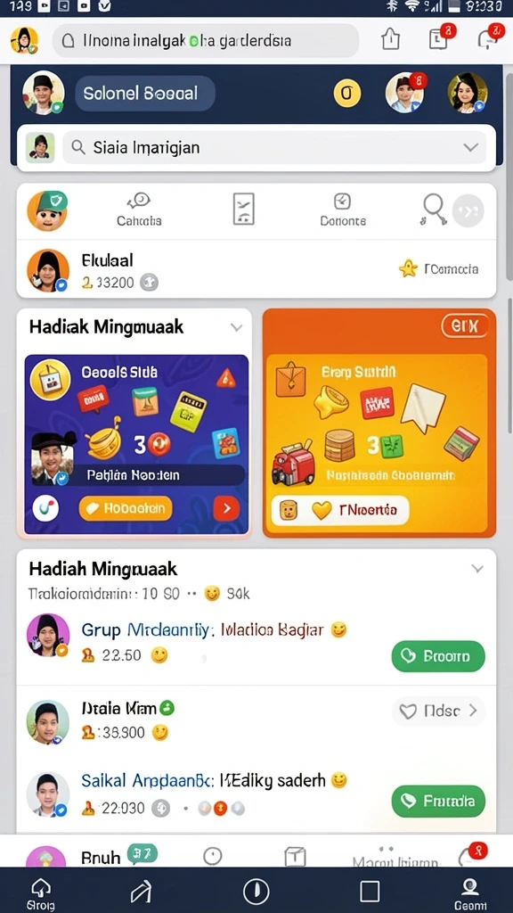 vm777 - Screenshot menampilkan karakter unik yang dapat dimainkan.
