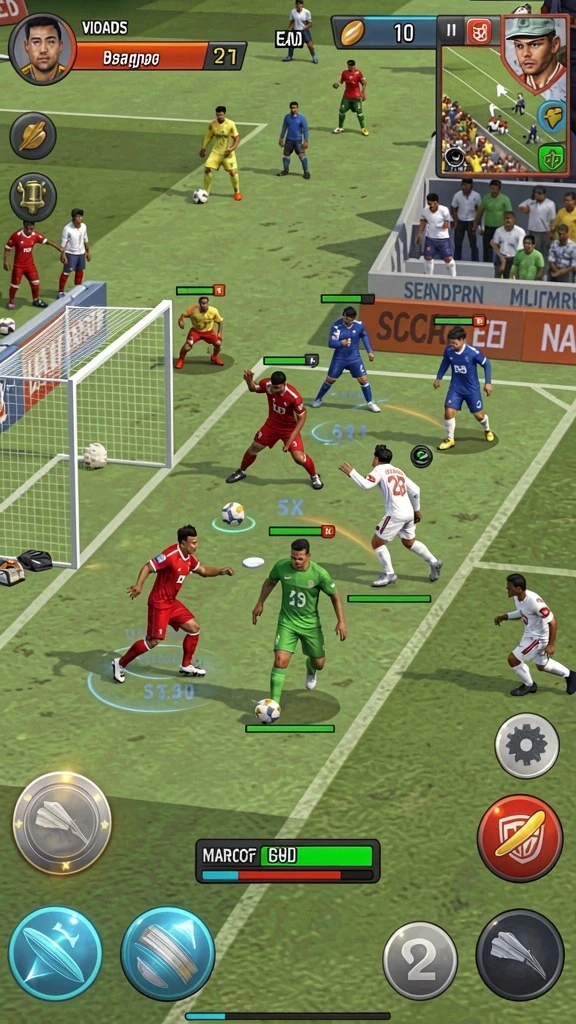 zk7 - Screenshot menunjukkan suasana level yang penuh warna.